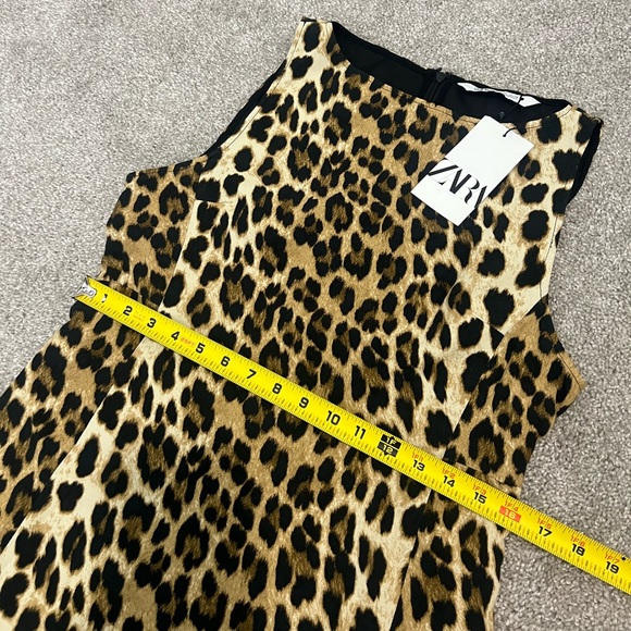 NWT ZARA ANIMAL PRINT DRESS ZW COLLECTION 3201/140 LEOPARD WOMEN LARGE - Picture 9 of 14